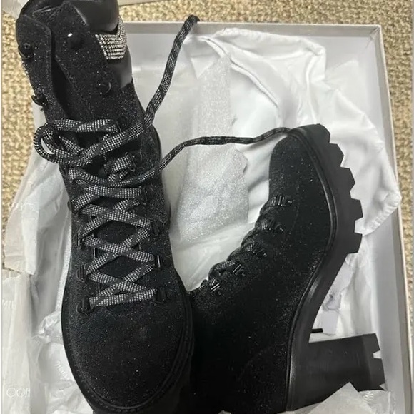 Jimmy Choo Eshe 65 Crystal Combat Boots - Picture 4 of 8